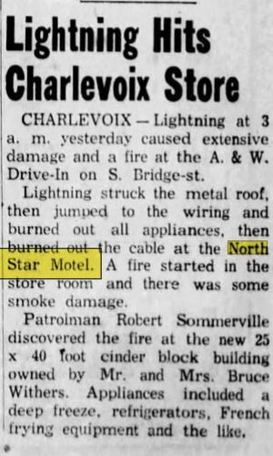 North Star Motel - Sept 1959 Lightning Strike (newer photo)